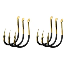40 Pcs Fishing Hooks Fishing Tackle Durable Fishhooks Carp Barbed Hook Ocean River Lake, 20 Pcs Size No.2 & 20 Pcs Size No.4