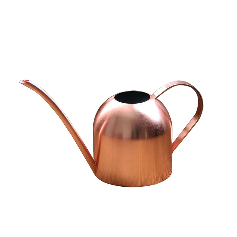 

Gold Color Long Mouth Watering Can Stainless Steel Home Plant Pot Bottle for Garden Flower Plants Shower Tool