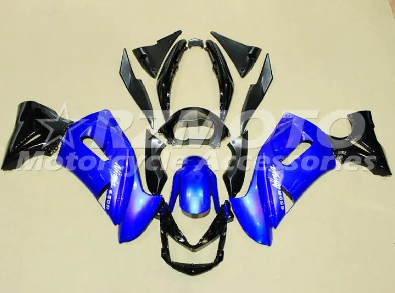 Легкая установка ABS Обтекатели комплект подходит для Kawasaki Ninja 650R ER-6F 06 07 08 650 ER6F 2006 2007 2008 на заказ черный синий
