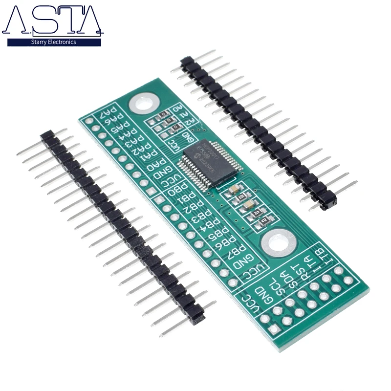 MCP23017 I2C Интерфейс 16bit I/O Удлинительный модуль расширения штыревая панель доска IIC