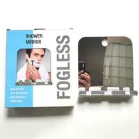 Unbreakable Anti-fogging Bathing Mirror for Shaving Razor Hook Holder Suction Cup to Washroom Wall Fogless Travel Mirror 1