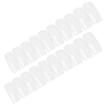 

600 Pcs False Nails Clear Nail Tips French Nail Tips (Transparent Color)