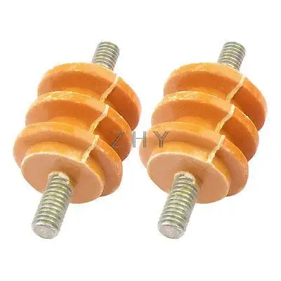 

2 Pcs 25mm Height 6mm Thread Dia 660V Busbar Enhanced Insulator Supporter