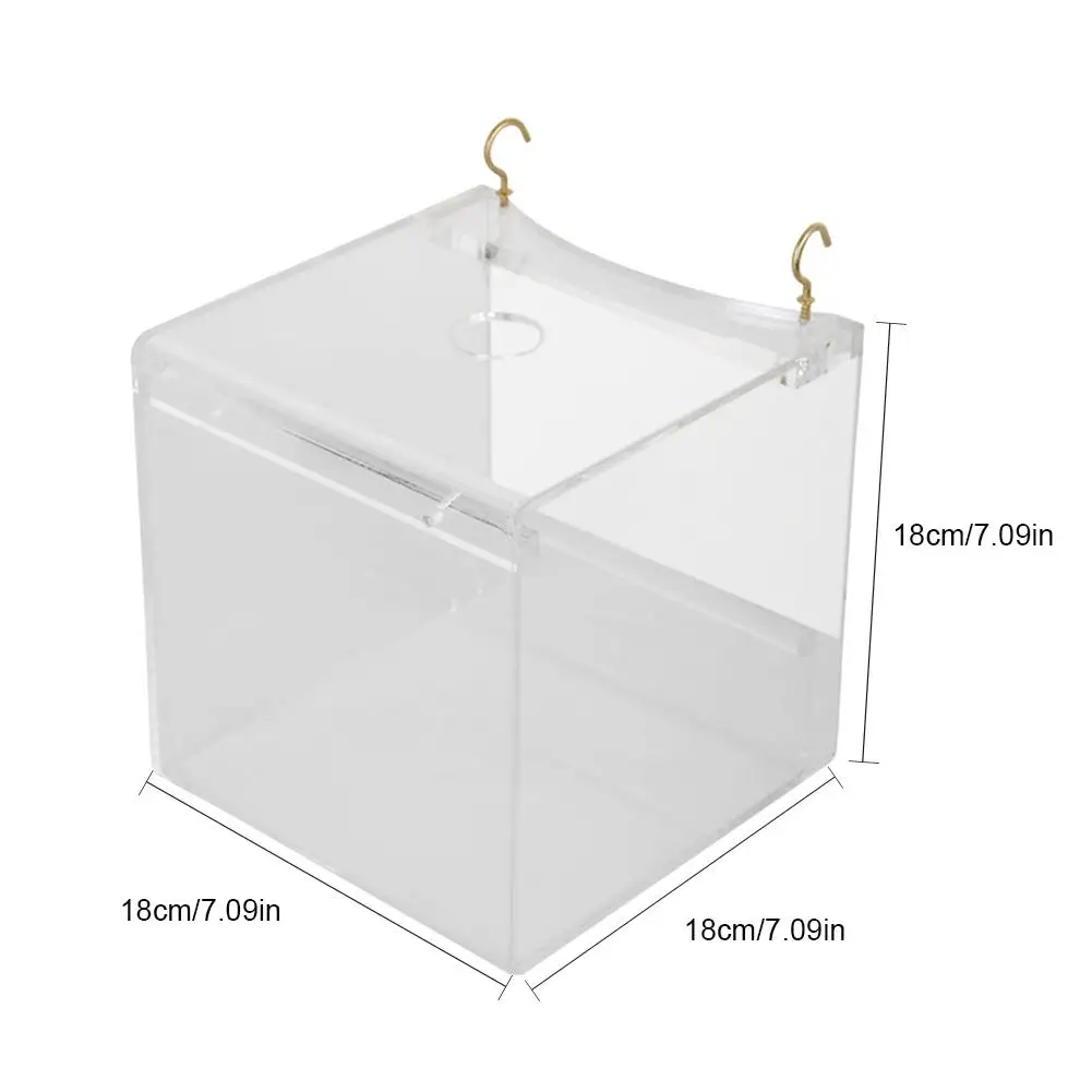 Акриловая кормушка для птиц Pet Parrot Bath Tub Seed еда контейнер для воды аксессуары для птичьей клетки для длиннохвостый попугай канарейка