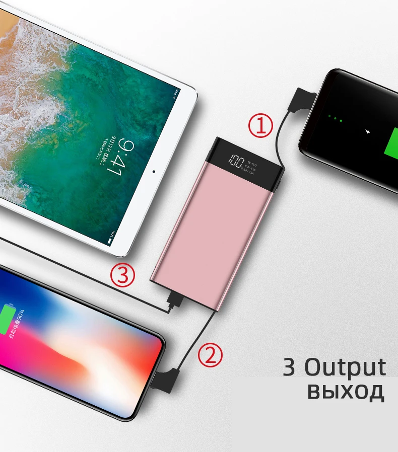 Ultrath power Bank 10000 мАч водонепроницаемый внешний аккумулятор power bank портативное зарядное устройство модный дизайн элегантный вид наивысшего качества