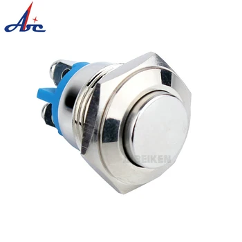 

2A/12V~250V SPST 2 Pin Screw Terminal Push Start Button Metal 1NO Momentary 16mm Push Buton Switch