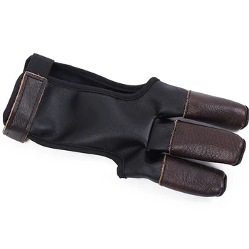 

Archery Accessories PU Three Finger Protector Glove Cow Leather Finger Guard Recurve Bow for Hunting