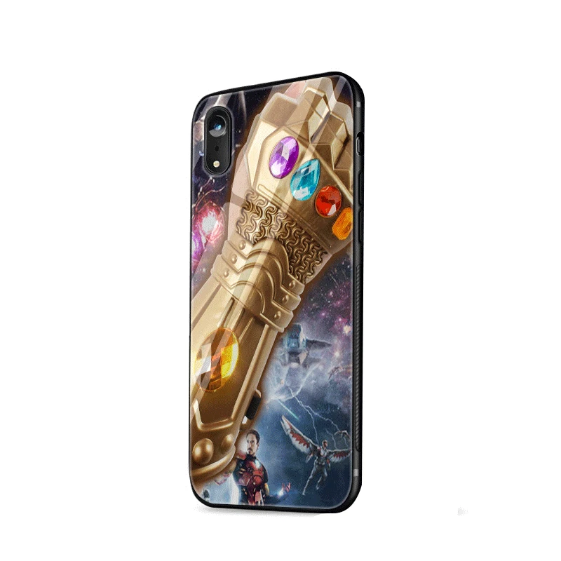 Стеклянный чехол для телефона из ТПУ стекла для iPhone 5 5S SE 6 6S 7 8 Plus iPhone 11 Pro XR X XS максимальный чехол с логотипом Marvel