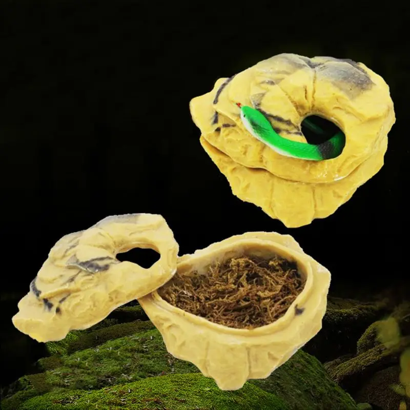 

Shale Step Ledge and Cave Hide-Out reptile hide Aquarium Resin The Snake Hole