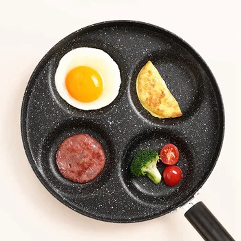 

Four-hole Omelet Pan For Eggs Ham PanCake Maker Frying Pans Creative Non-stick No Oil-smoke Breakfast Grill Pan Cooking Pot Home