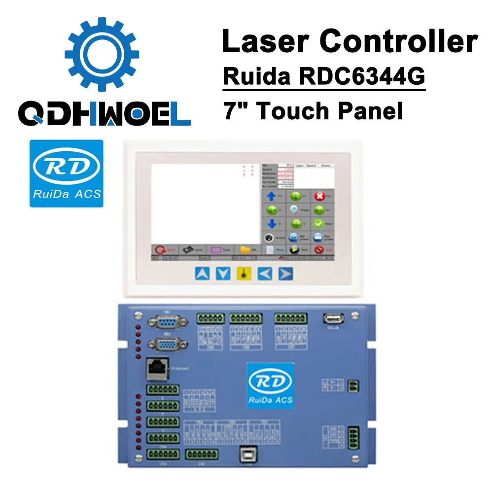 Лазерный контроллер Ruida RDC6344G с 7 дюймовой сенсорной панелью для лазерной