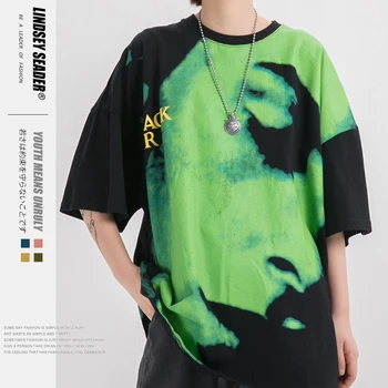 

Women Mens Unisex Men's Tshirt Side Face Shadow Short Sleeve Harajuku Casual Fashion Loose Version Style T-shirt Top Tee
