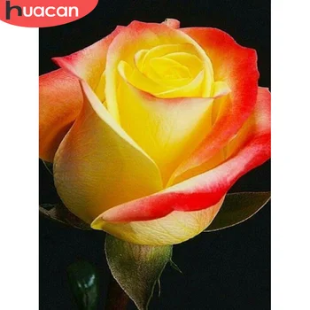 

HUACAN Full Square/Round Diamond Painting Rose 5d DIY Diamond Embroidery Mosaic Flower Handmade Gift Handmade Gift