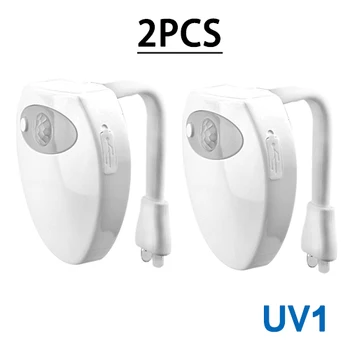 

2pcs Bathroom Toilet Night Light LED Body Motion Activated On/Off Seat Sensor Lamp 16 Color PIR luces led decoracion lighting