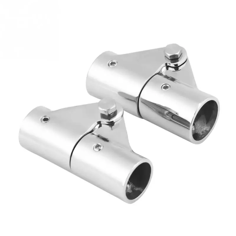 25mm Caliber 1pcs Marine Grade Boat Pipe Connector Folding Swivel Coupling Tube Pipe Connector Boat Hardware Fitting Stainless Steel for 22mm 25mm Tube
