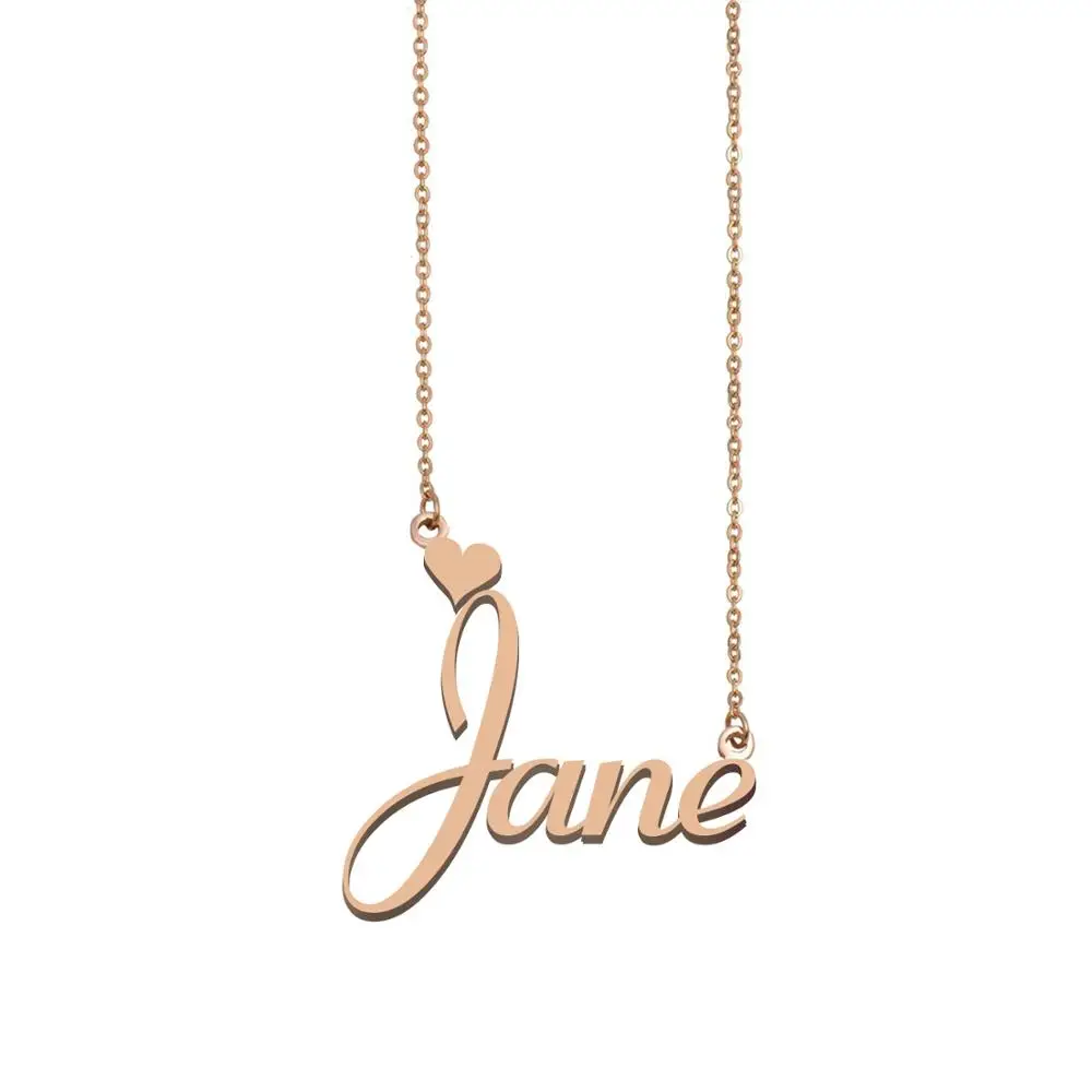 

Jane Name Necklace , Custom Name Necklace for Women Girls Best Friends Birthday Wedding Christmas Mother Days Gift