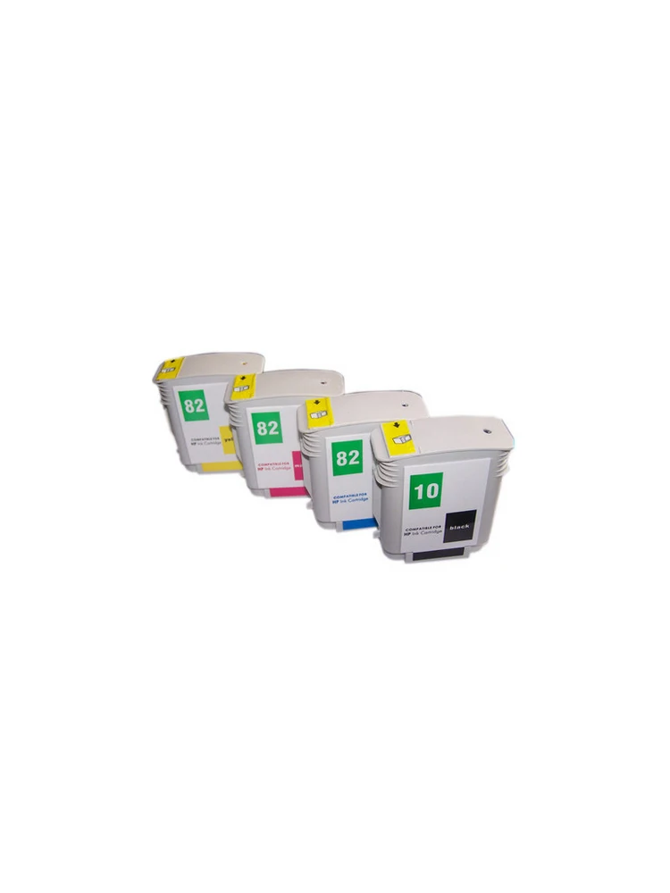 4x Совместимый картридж для hp10 designjet 500 800 10 82 C4844A/C4911A/C4912A/C4913A