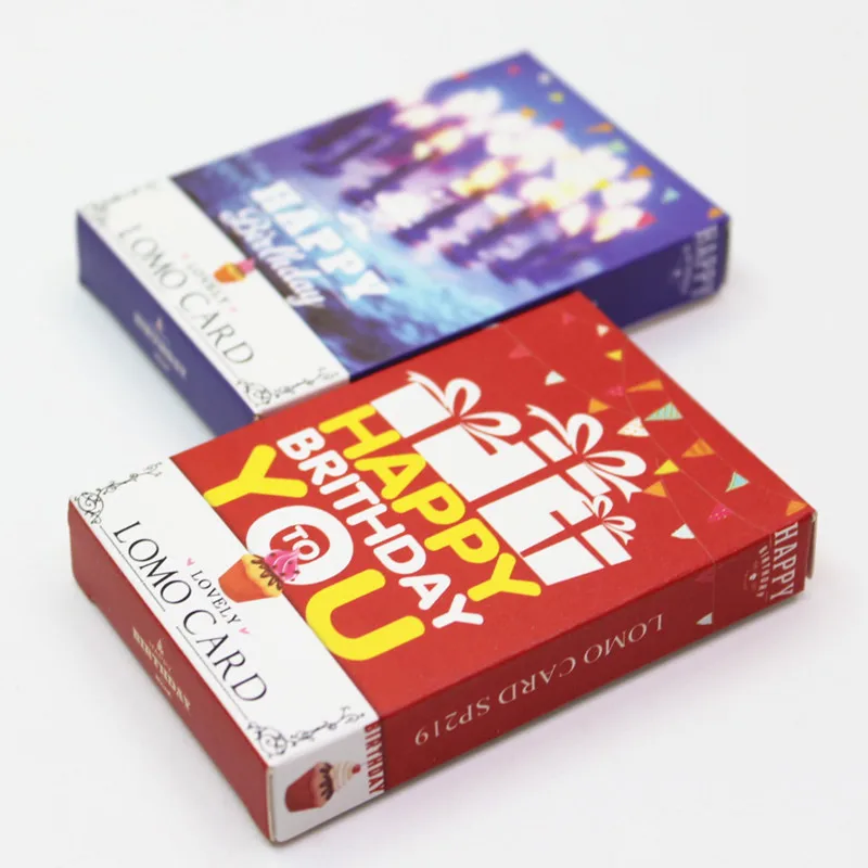 

28 Sheets/Set Happy birthday Series Lomo Card Cartoon Clouds Mini Postcard Message Card Christmas and New Year Gifts