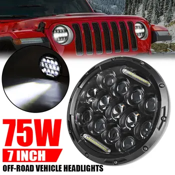 

High Power Auto LED Headlight Angel Eyes Car Styling Hi/Lo Beam 7Inch Super Bright Car LED Headlight LED Headligh