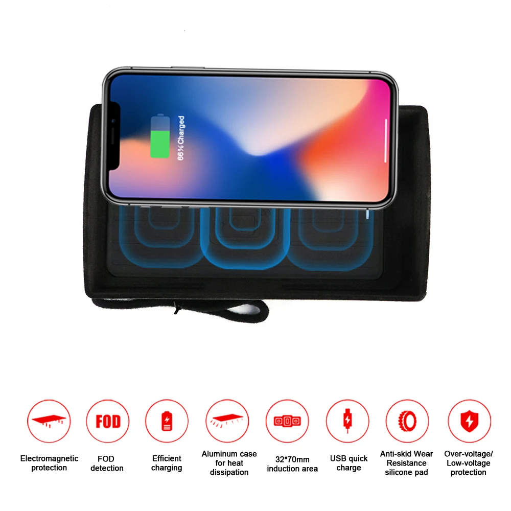 

QI Car Wireless Charger For Audi A3 2016 2017 2018 Intelligent Infrared Fast Charging Phone holder for Samsung Huawei Mate20