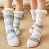 Plus Cotton Thicken Winter Socks Multicolor Stripes Women Sleep Warm Non-Slip Stocking Girl Cute Xmas Gift Home Floor Sock Hot ► Photo 2/6