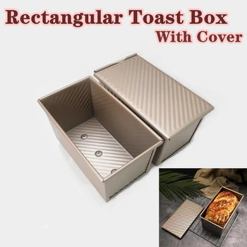 

Toast Box Mold Bread Mold Rectangular Loaf Pan Carbon Steel Non-stick Bellows with Cover Eco-Friendly Baking Tools for Cakes