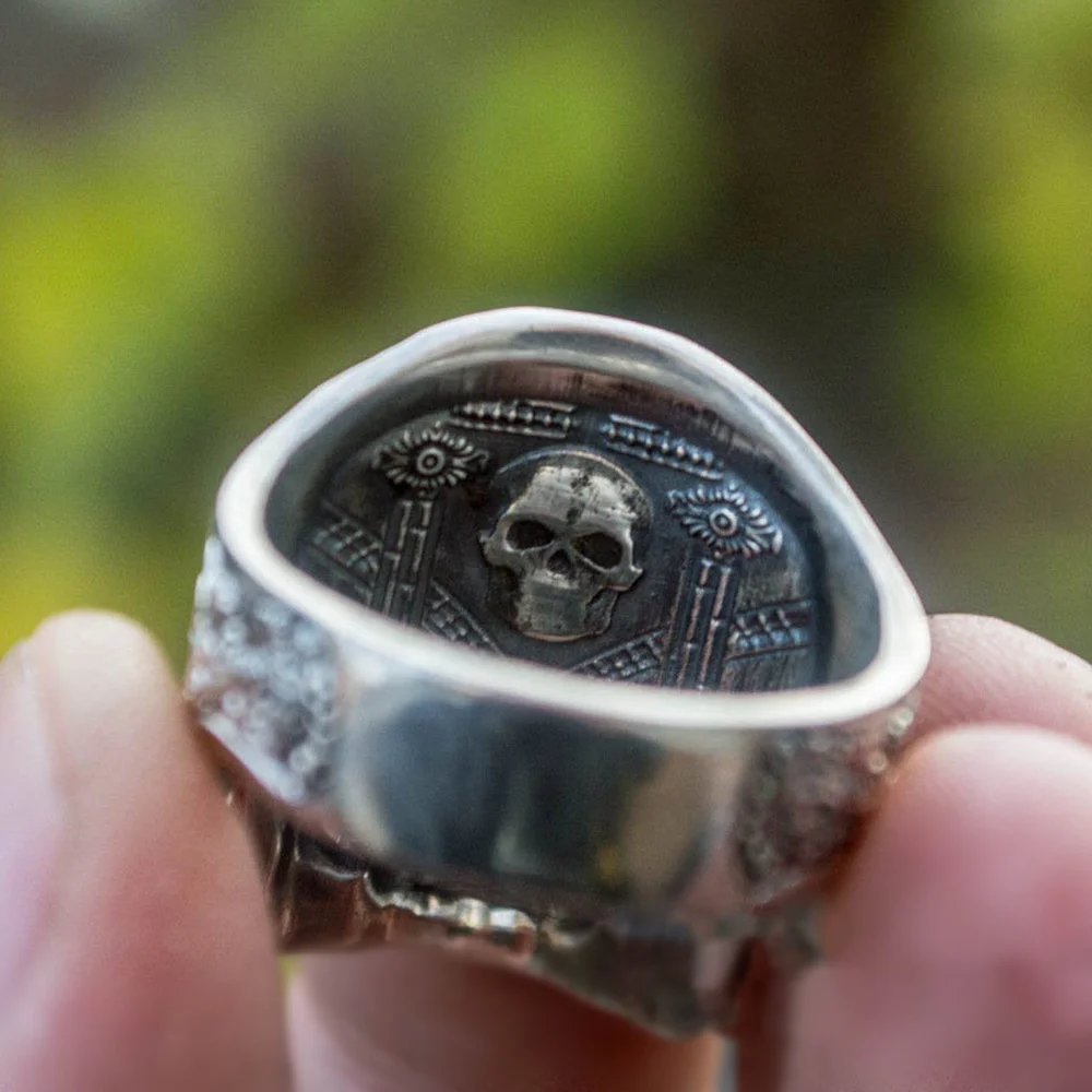 Рыцари Тамплиер масон нержавеющая сталь череп кольцо Мужская масонская масонство Байкер ювелирные изделия подарок для мужчин