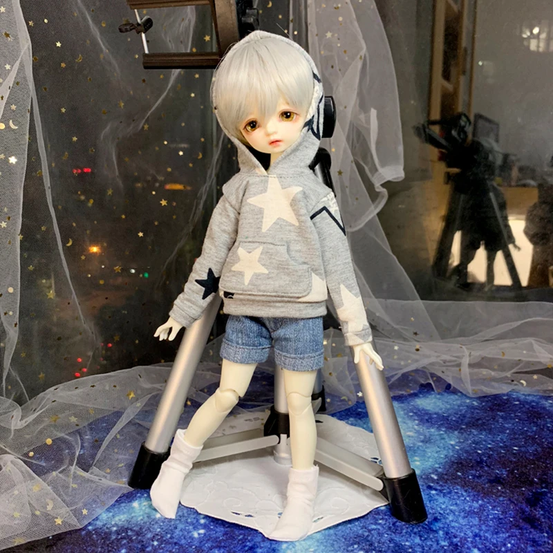 Кукольная одежда BJD одежда костюмы с принтом толстовки+ шорты для 1/6 1/4 1/3 BJD куклы аксессуары для кукольной одежды 2 шт