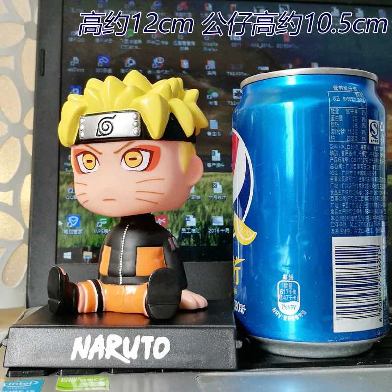 Naruto Uzumaki car decoration with Mobile phone base japanese car accessories car shake head acessorios fun gifts for friends