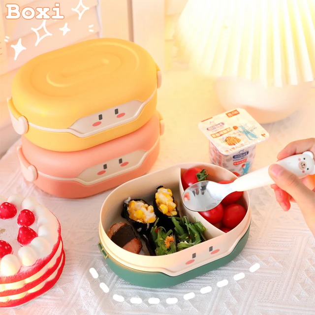 Kawaii Japanese Style Bento Box With Lid Cute Lunch Boxes For