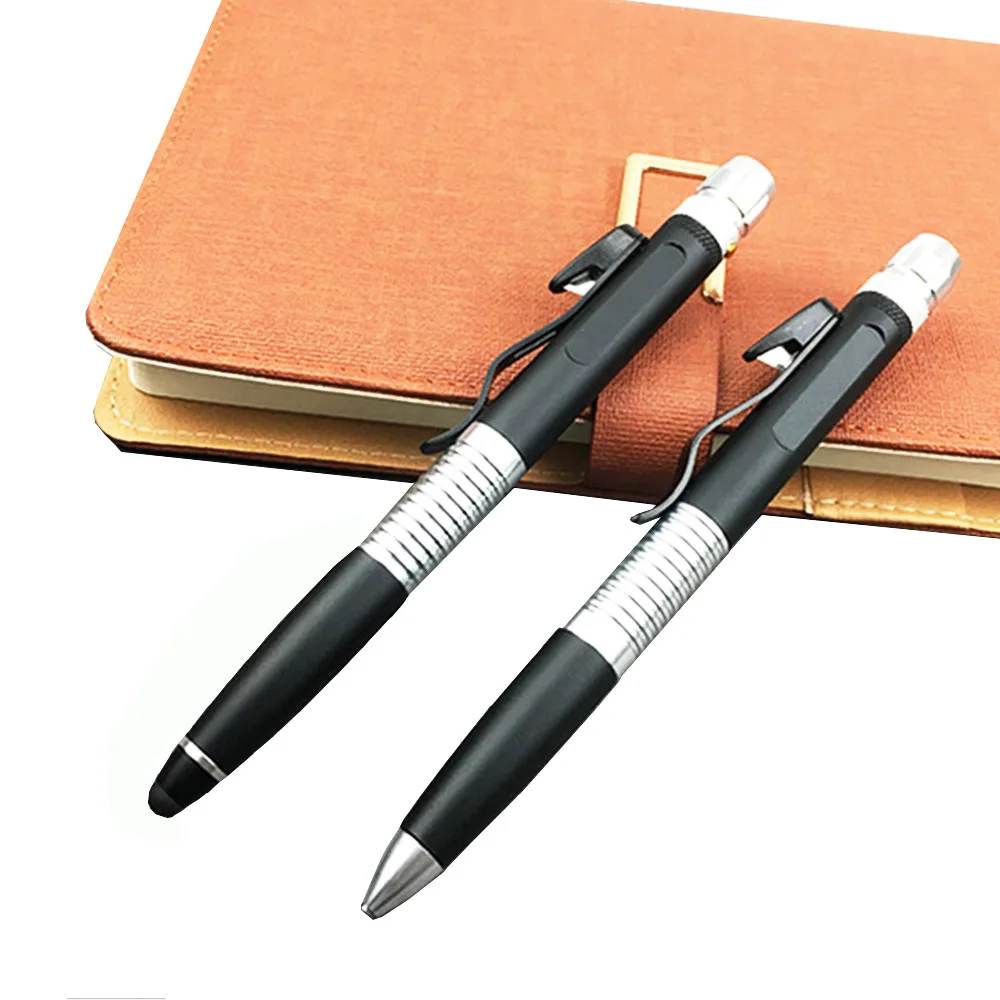 

Anti-color wolf pen, tactical pen, combination multi-function, office outdoor self-defense self-defense pen, LED light tungsten pen tip, black