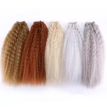 2 шт./лот Светильник Цвет 613 дешевая цена Курчавые Кудрявые волосы переплетение Высокая температура Синтетические волосы для наращивания для женщин