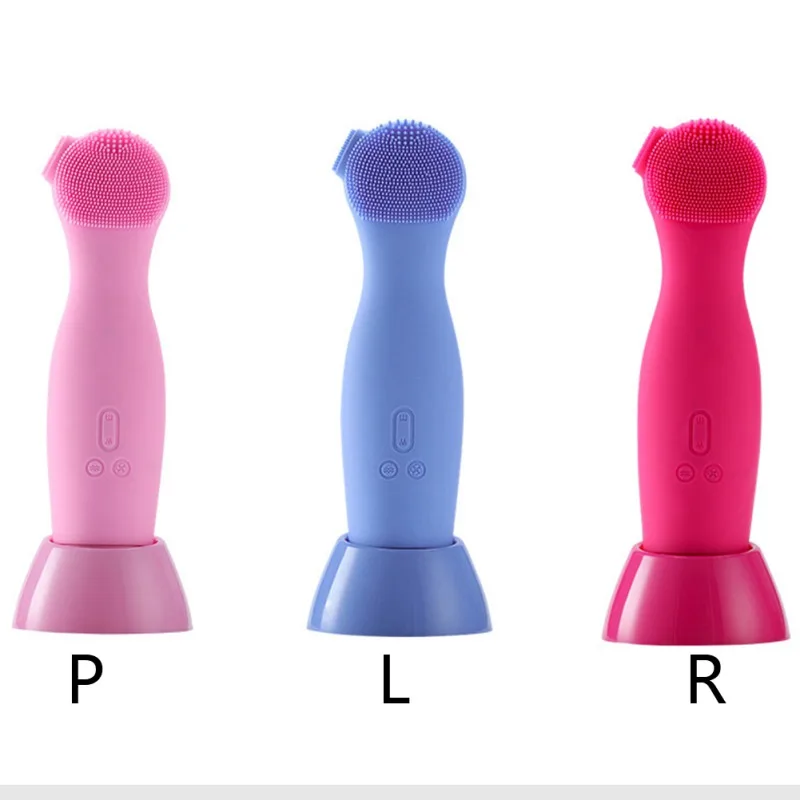 3 In1 Facial Cleansing Brush Cleaning Pores Oil-control Exfoliating Massage Silicone Electric Cleansing Instrument Wash