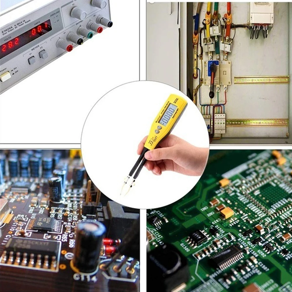 medidor de resistência de capacitância, diodo, bateria