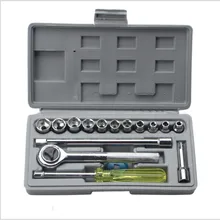Набор из 17 втулок, набор бытовых инструментов, набор с шестигранной головкой, набор аппаратных средств, набор втулок