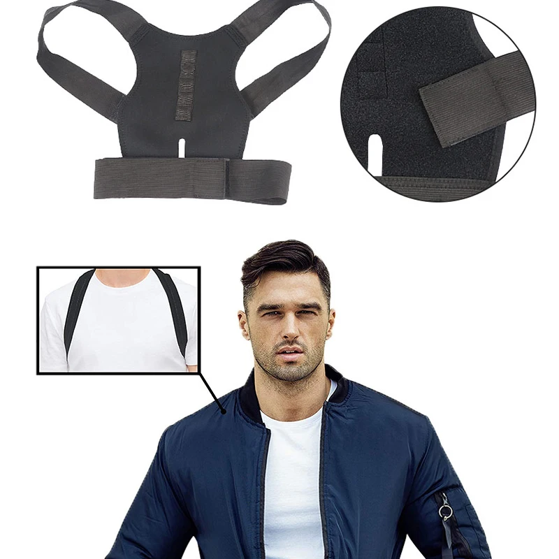 1PCS Men Women Shoulder Back Correct Belt Magnets Posture Corrector Back Support Brace Humpback Postural Correction Belt Chiropr