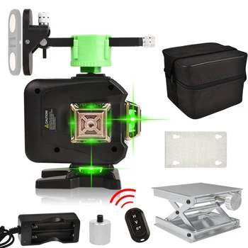 

12 Lines 3D Green Laser Level Horizontal And Vertical Cross Lines With Auto Self-Leveling Indoors and Outdoors