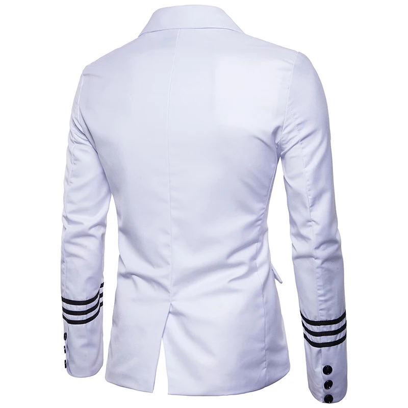 New Arrival casual men Suit coat college style Fashion striped design Mens jacket Slim fit Masculine Blazer Suit Asian size 5XL