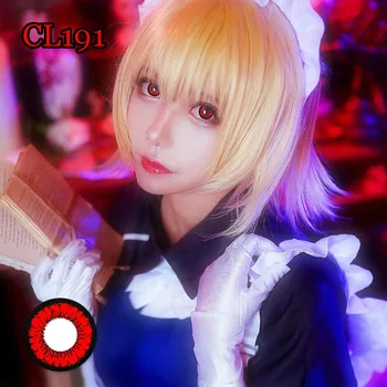 

Fancy Cosplay Colored Contact Lenses Cosmetic Contacts Crazy Color Lens lentes de contacto cosplay CL191 red flower