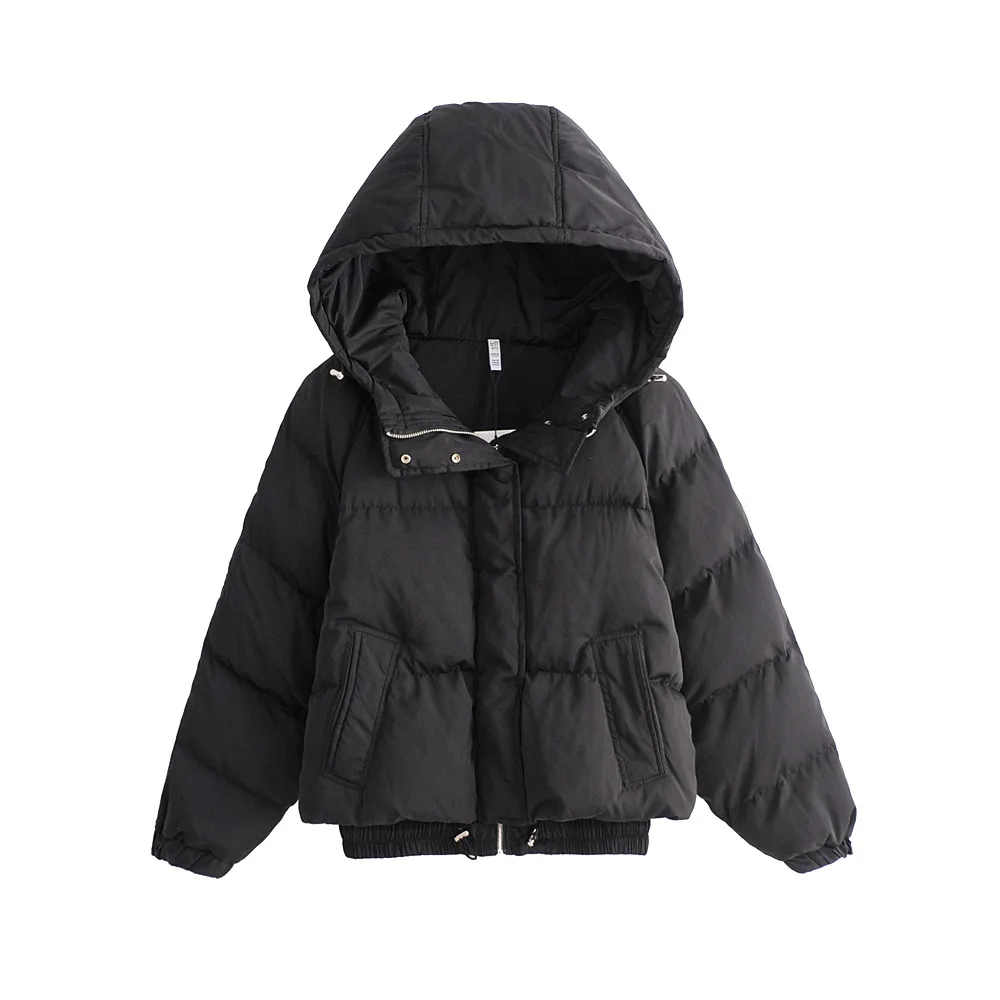 

07fh9-639 2018 Winter New Style Casual Style Waist Hugging Drawstring Hooded Jacket Cotton Jacket Women's