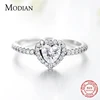 Modian Exquisite 925 Sterling Silver Vintage Hearts AAA Clear CZ Finger Rings for Women Luxury Wedding Statement Jewelry Bijoux ► Photo 3/5