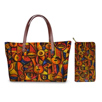 

THIKIN Handbags&Wallet Women African Tradition Printing Shoulder Tote Bags For Travel Organizer Handbag Females Top-Handle Bag