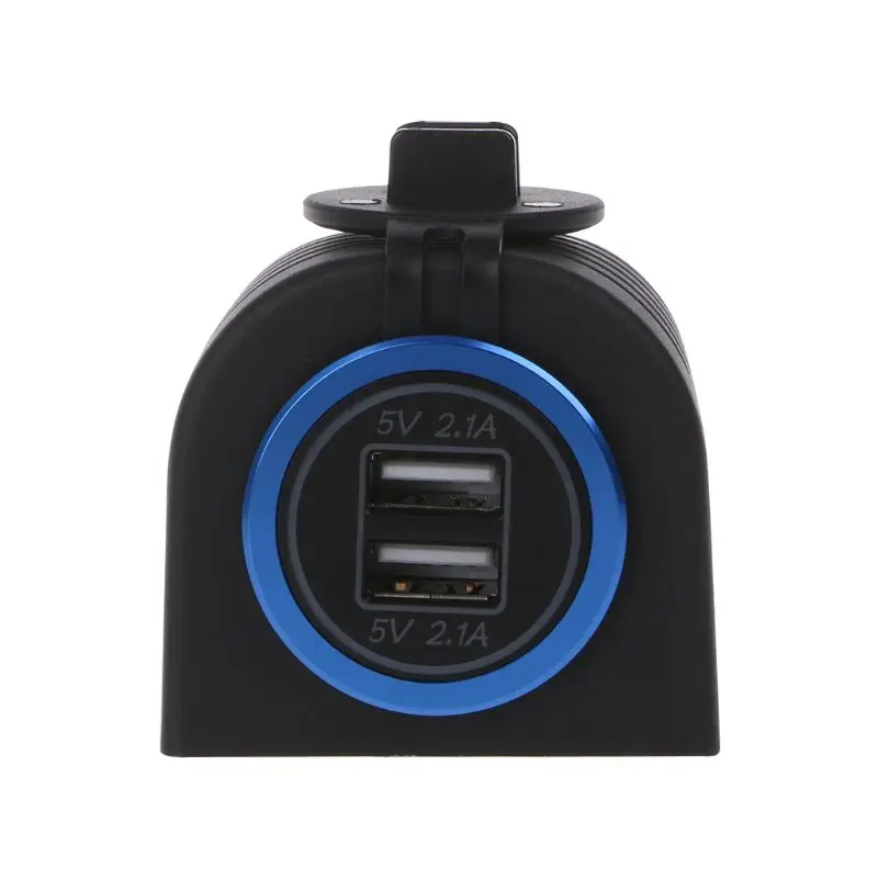 DC 12-24V Выход 5V 2.1A двойной зарядное устройство USB адаптер питания для автомобиля грузовика мотоцикла лодки смартфон gps зарядное устройство USB для планшета