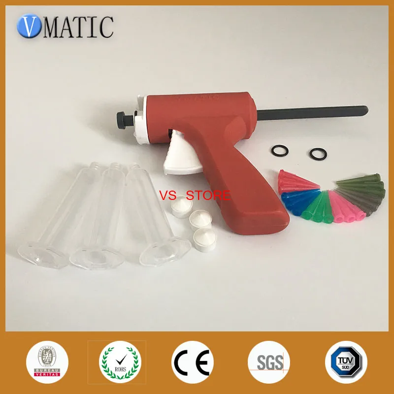 Free Shipping Quality 10Cc/Ml Manual Syringe Epoxy Adhesive Single Liquid Glue Gun With Dispensing Needles 10 pieces syringe tips sealing caps dispensing glue needles sealing plug for 10cc 30cc 55cc glue tube industrial syringes barrel