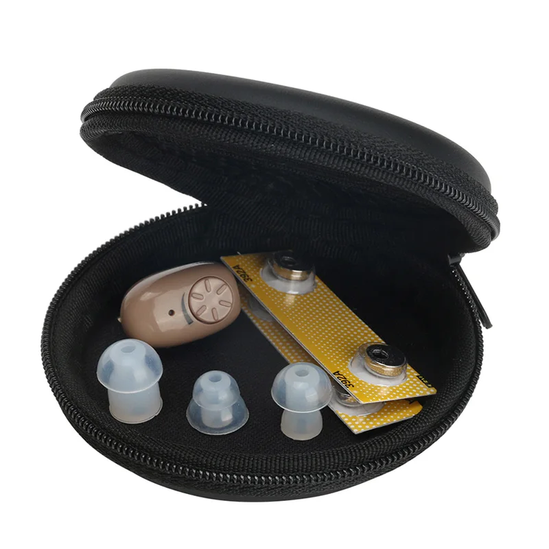 WITH BAG AXON K-83 слуховой аппарат персональный усилитель звука в ухо регулируемое громкость слуховые аппараты чистый звук для пожилых глухих - Цвет: WITH BAG