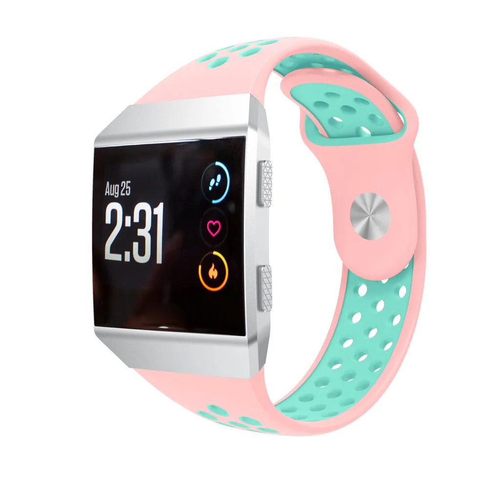 Apple Watch Band модный двухцветный спортивный силиконовый браслет ремешок для Fitbit Ionic длина ремешка 225 мм ремень для часов