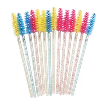 

150/300pc Eye Lashes Brush Crystal Handle Mascara Wands Applicator Disposable Eyelash Brush For Eyelash Extension Makeup Brushes
