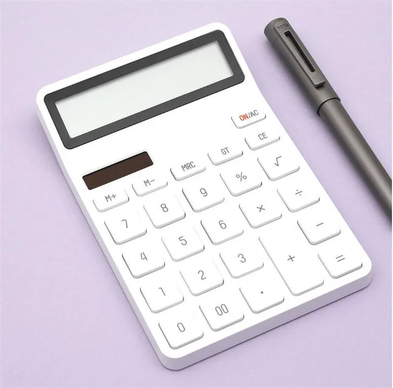 Xiaomi LEMO 12 digital Calculator Solar dual power supply Widescreen display for school office calculator Calculating Tool (6)