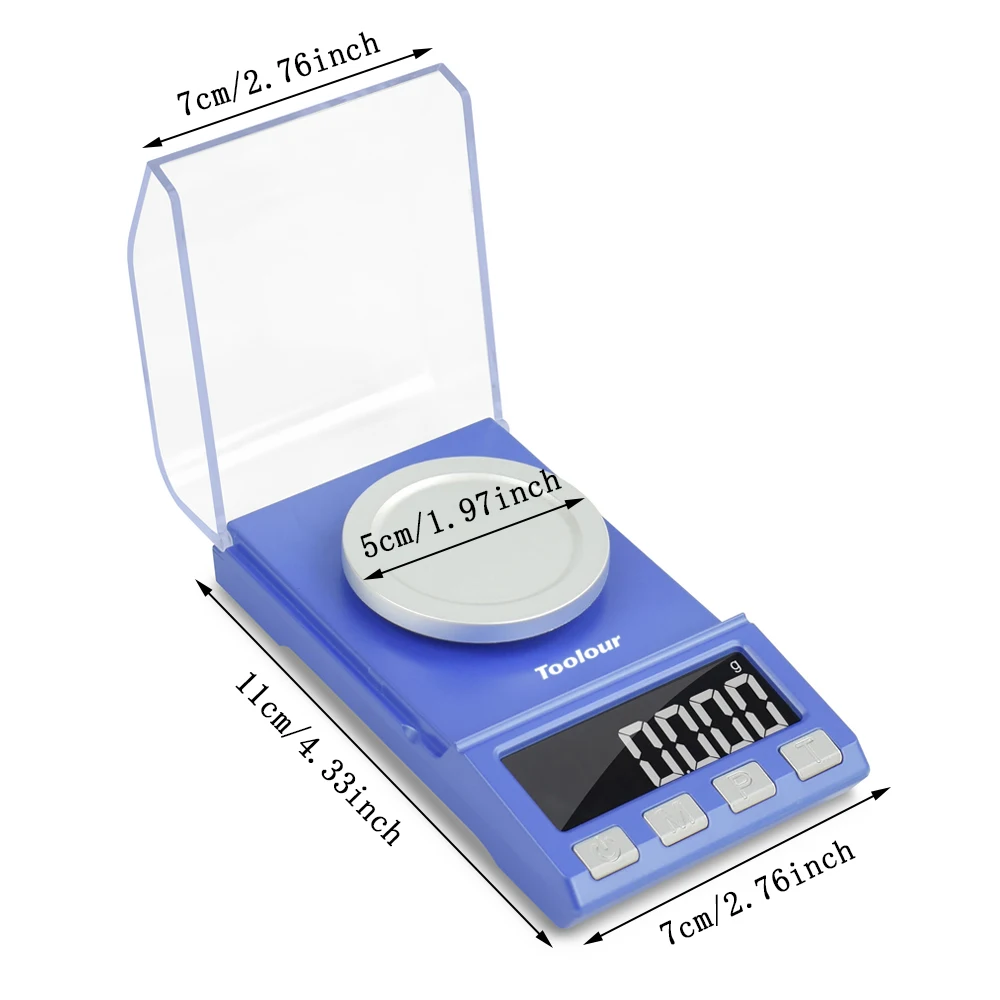 Toolour100g/50g X 0,001g мини точность ювелирной шкалы ЖК-дисплей портативные весы usb зарядка для лабораторной медицины электронные