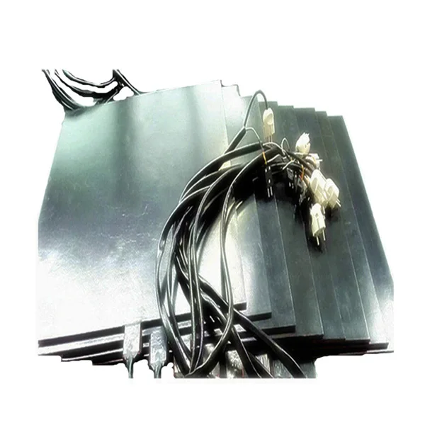 610*610*5mm 110v 1000w Silicone Heating Pad for tire K type thermocouple on pad 1000mm lead wire come out as pictures